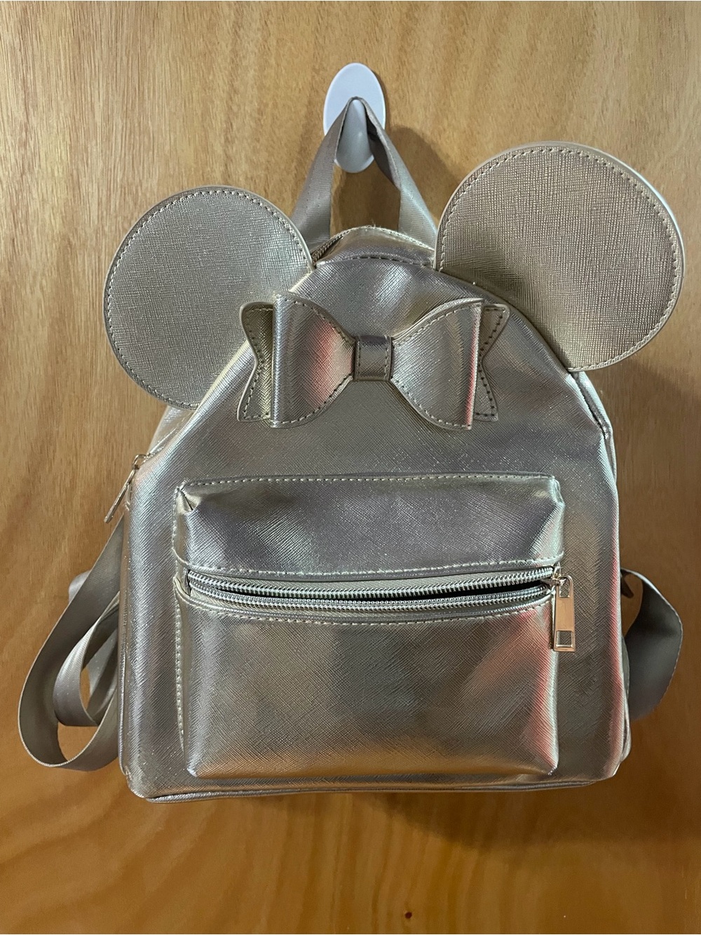 Gold Minnie Mouse Mini Backpack – Metallic Finish